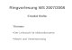 Ringvorlesung WS 2007/2008 Friedel Bolle